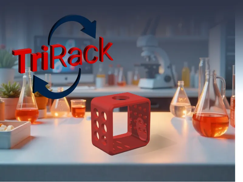 TriRack – Porta Provette Rotazionale 3-in-1