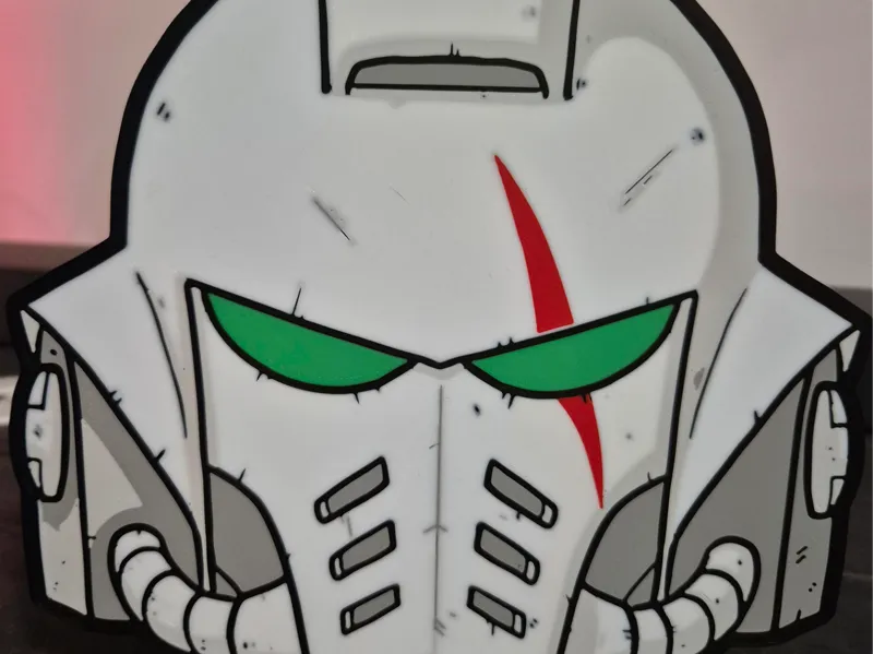 White scar helmet light box
