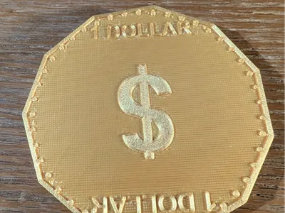 Giant Novelty One Dollar Coin With Card Slot