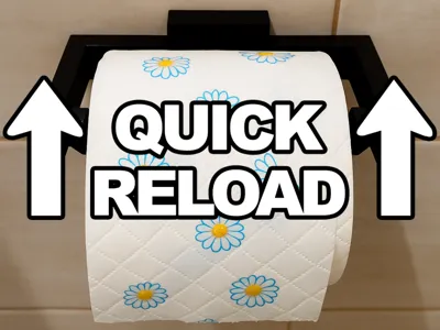 quick reloading toilet paper holder