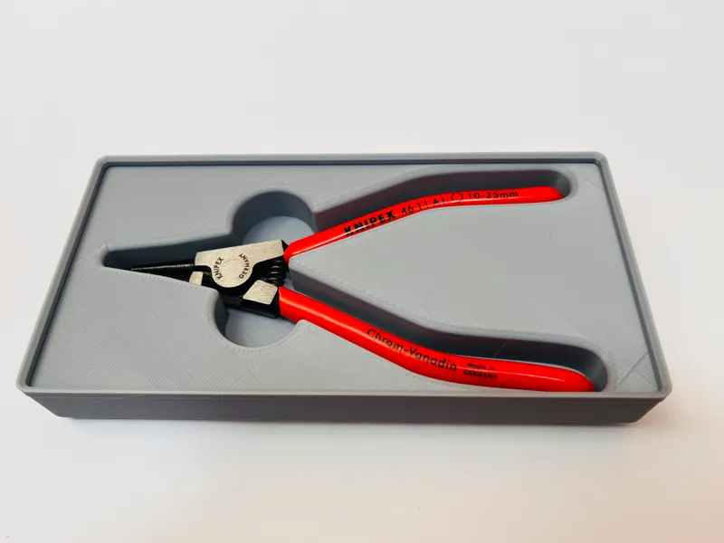 Gridfinity tray for Knipex 46 11 A1 Circlip Pliers