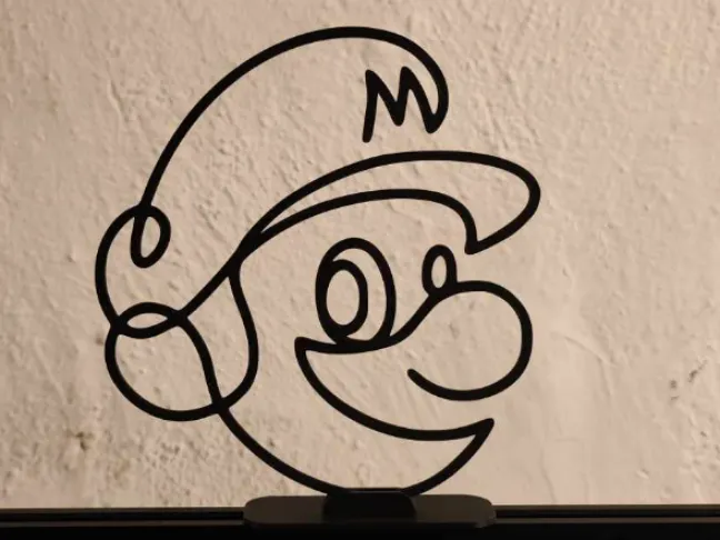 Super Mario one-line art