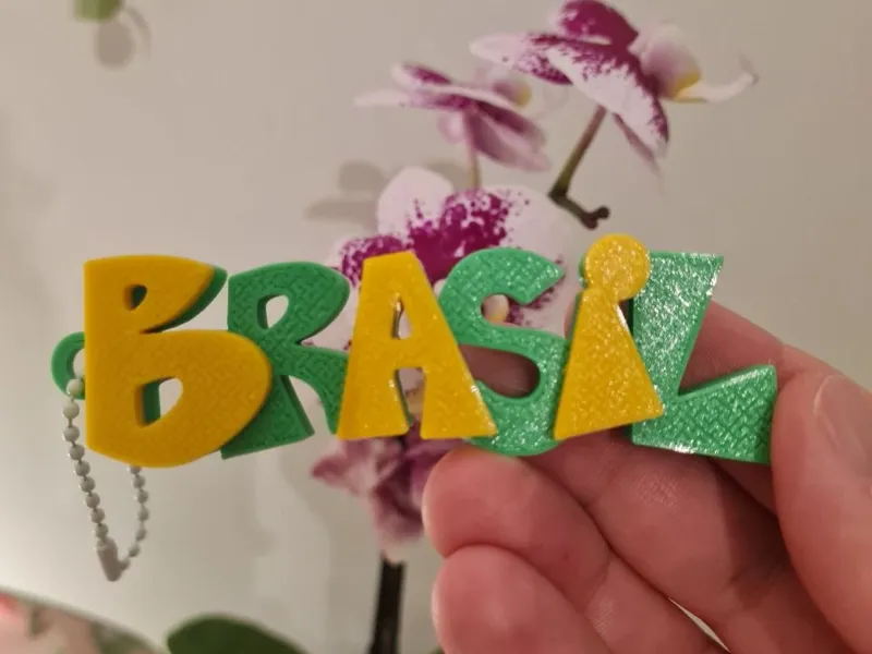 Chaveiro Brasil - Verde e Amarelo