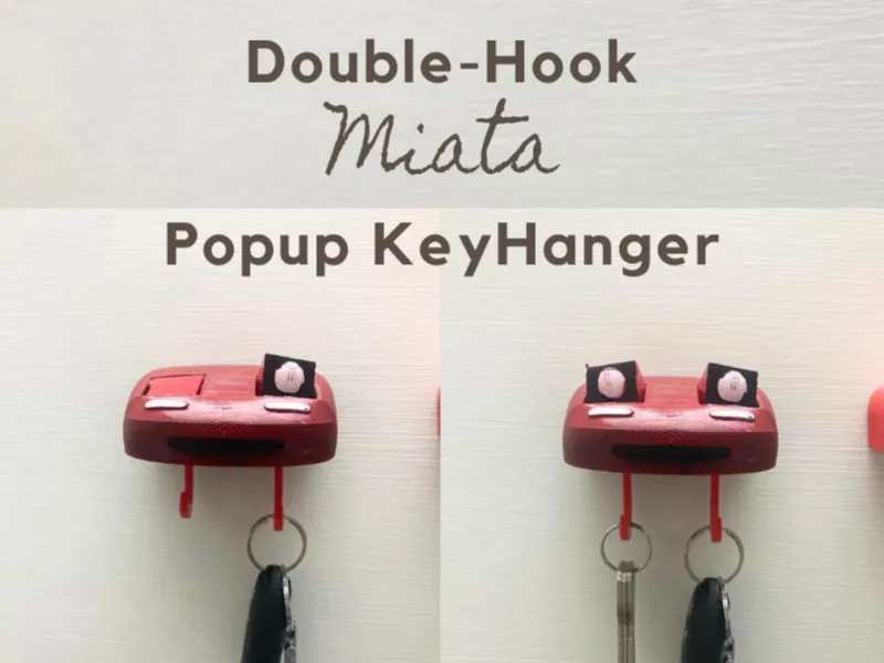 DOUBLE HOOK- Miata POPUP Headlights Keyhanger
