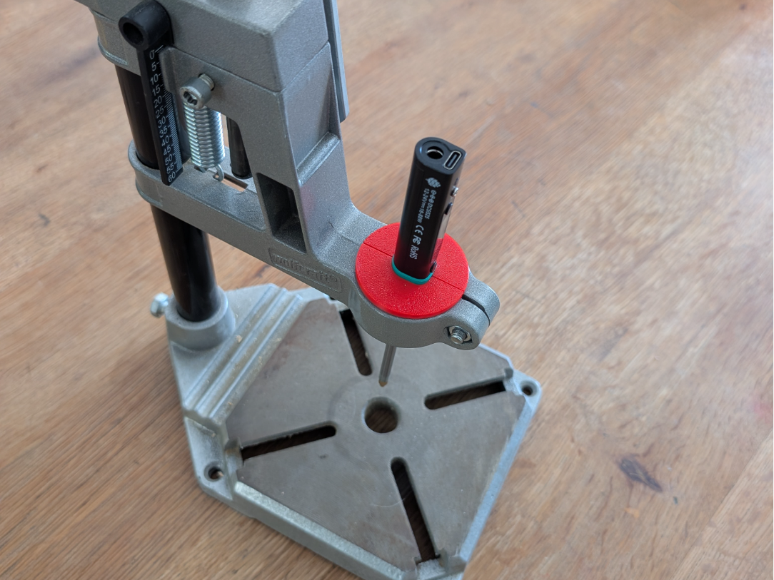 Pinecil V2 Drill Press Holder 43 mm Column Adapter