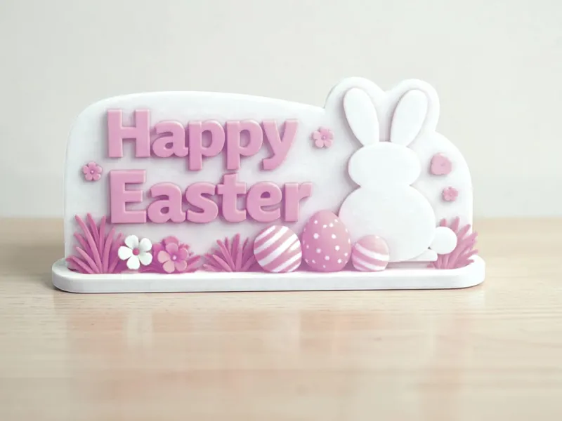 Happy easter plate