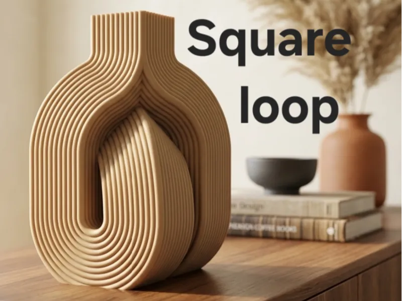 Square loop - ribbed vase