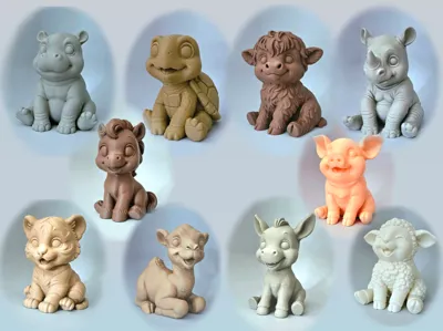 Cute animals to paint, or just as is.