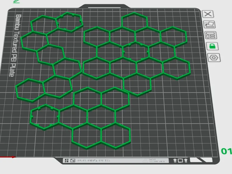 Frosthaven AOE Tiles for Snowflake