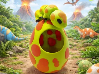 Cute Baby Dino Egg Toy Dinosaur Egg Container