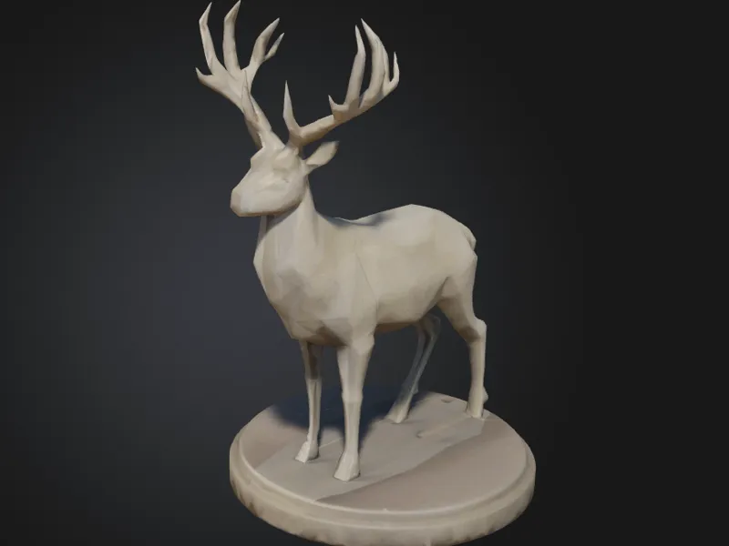 Cerf Low Poly