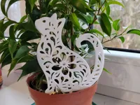 Topper décoratif chat pour pot de fleurs — photo 2
