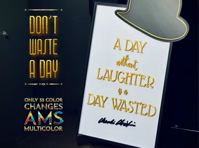 Don’t Waste a Day – Stunning 3D Printed Quote Sign