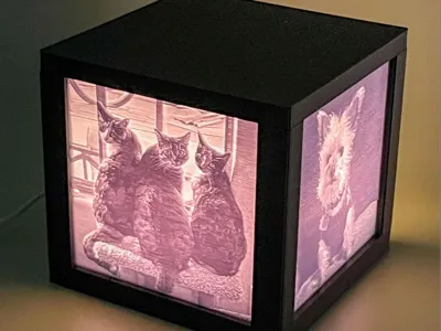 110mm Lithophane Cube Frame