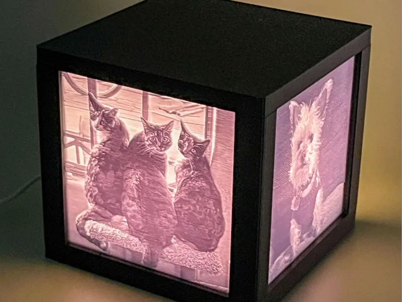 110mm Lithophane Cube Frame