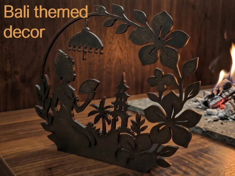 Bali-themed table decoration