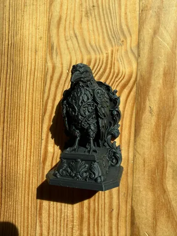 Figura decorativa: Gothic Raven Baroque Poe Statue Bookend — vista de referencia 3