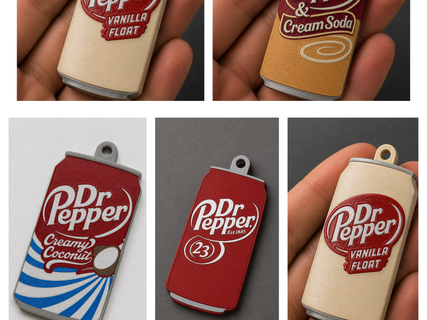 Can Opener Dr Pepper keychain coco Cream vanilla