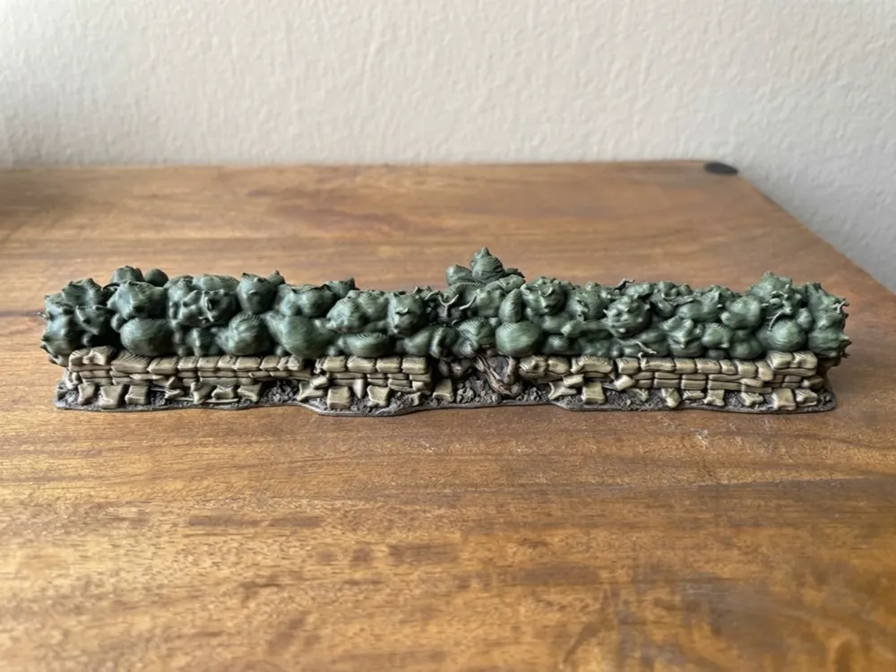 Escenografía en miniatura: Tabletop Terrain - Hedge Wall. Referencia del modelo original.