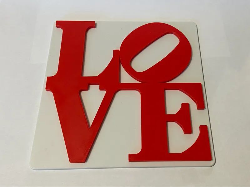 Robert Indiana's LOVE sculpture magnet