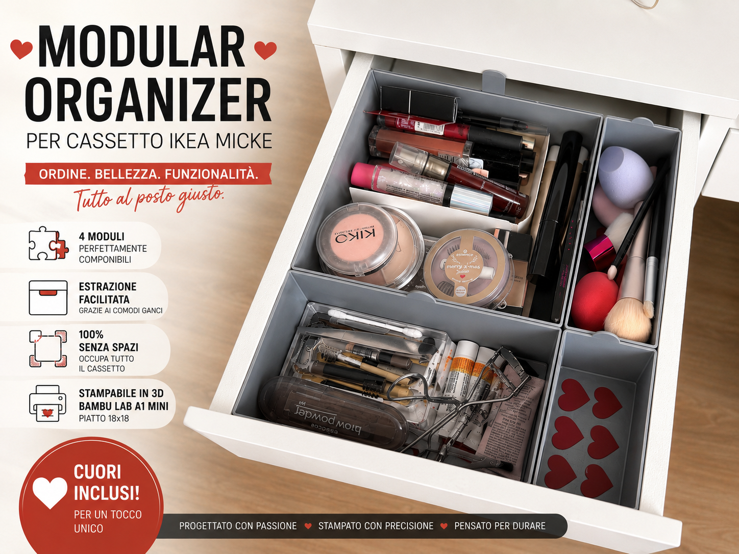 Organizer scrivania IKEA Micke multiuso