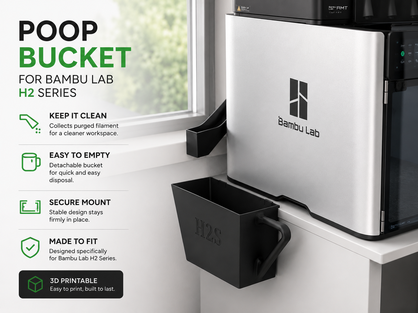 POOP BUCKET H2 Series ( H2C - H2D - H2S )