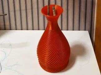 Vase mit doppel raster