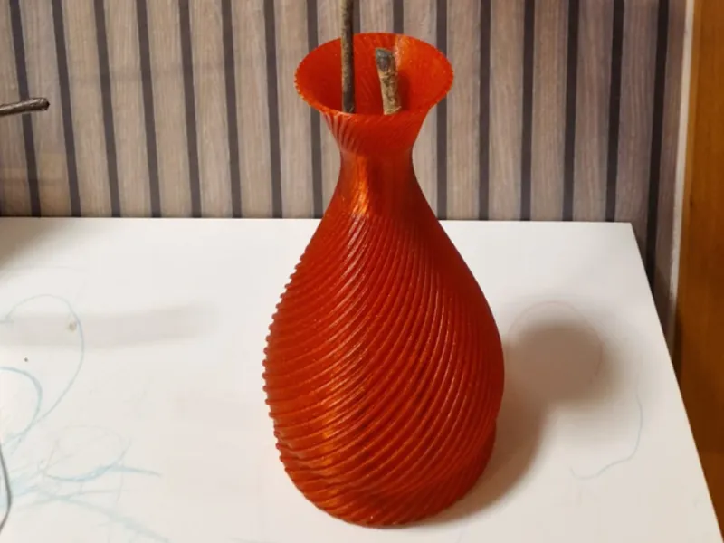 Vase mit doppel raster