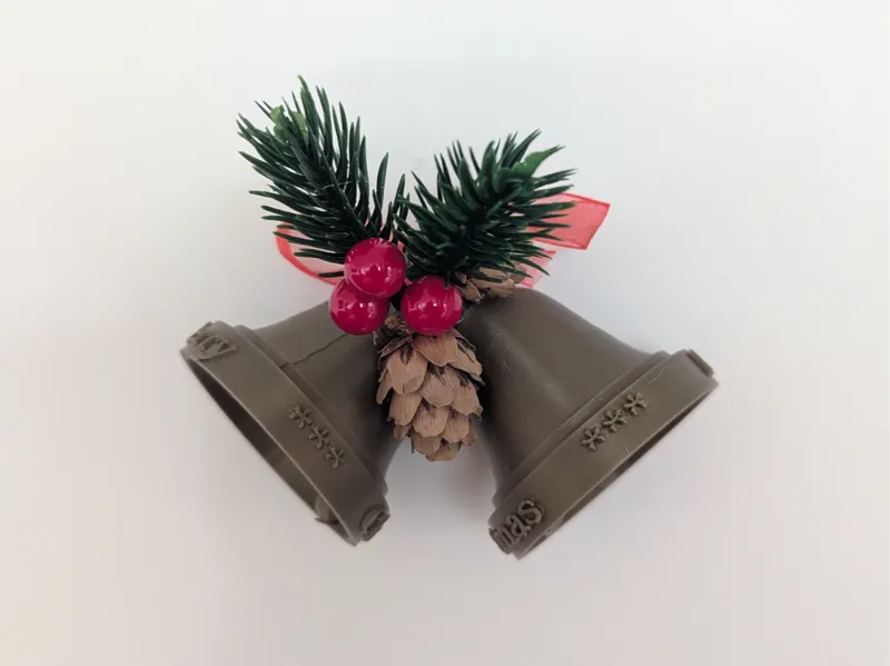 Merry Christmas bell with moving clapper