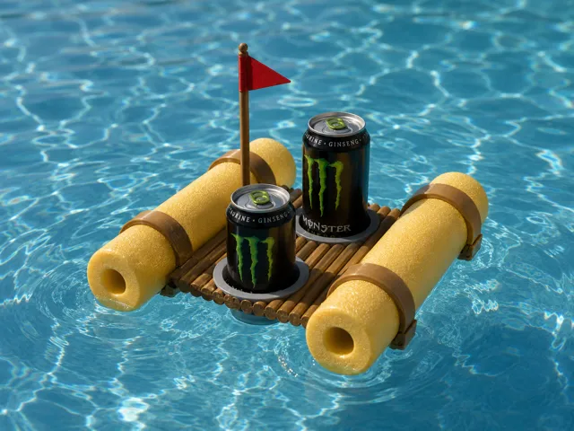 Floating Pool Noodle Cup Holder