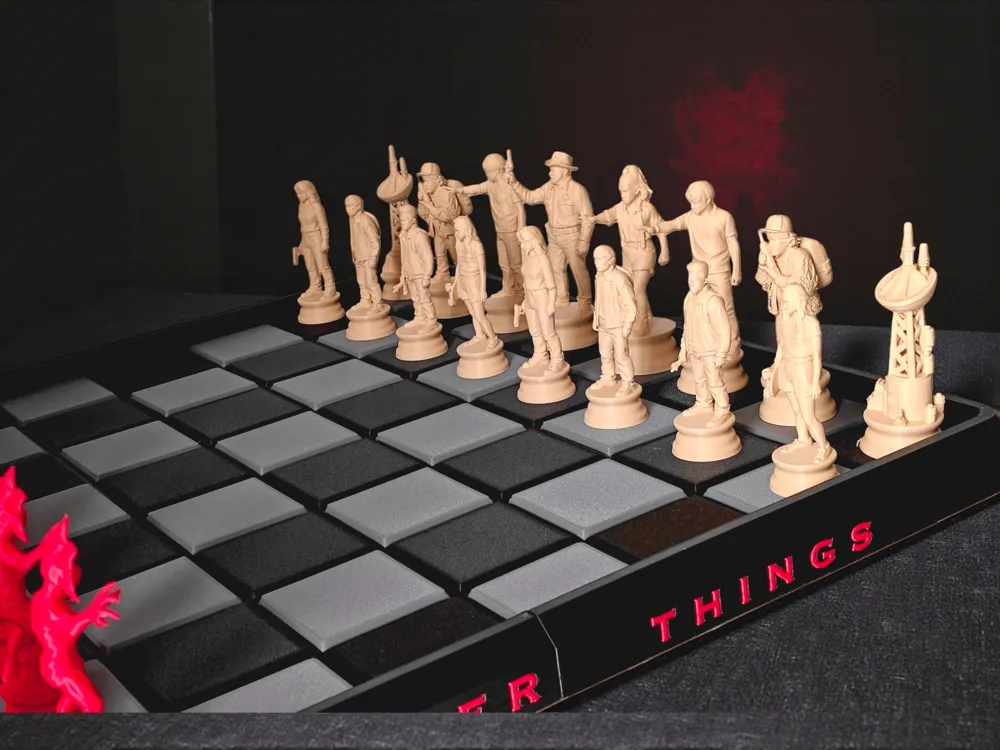 Stranger Things – Complete Chess Set - MakerWorld 3D Model | 3Drop