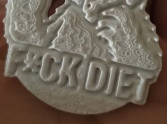 Cookie Monster Keychain Fuck Diet