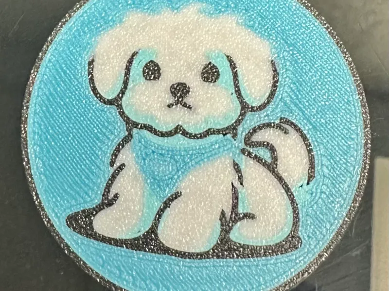 Cute Maltese Puppy Keychain