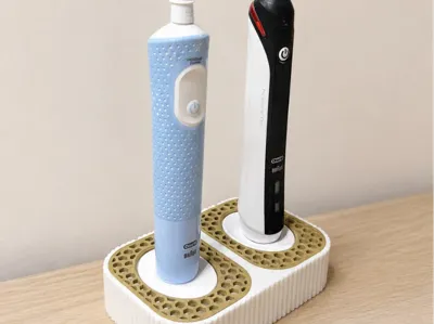 Double holder with charging base for OralB Brush