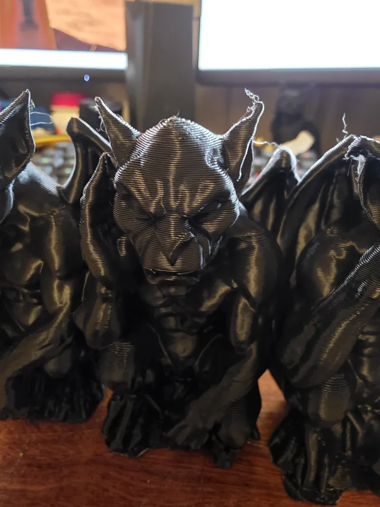 3 gargoyles Speak Evil, Hear Evil, See Evil by CBDPete MakerWorld ...