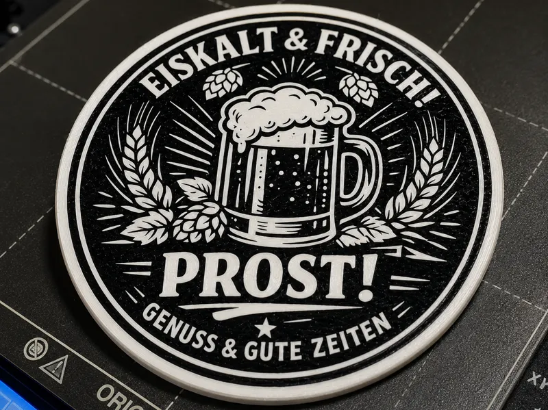 Eiskalt & Frisch – Bierdeckel „PROST!“ Untersetzer