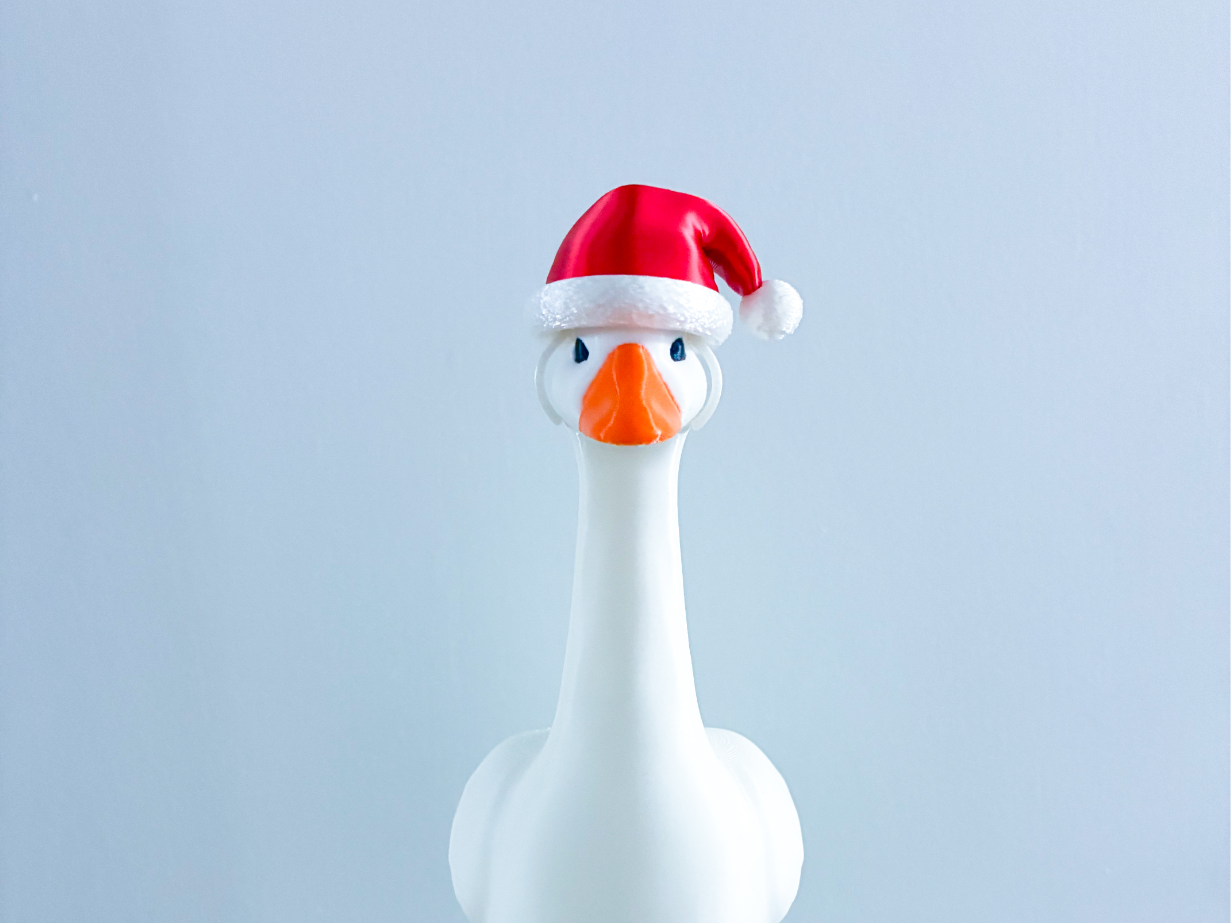 Santa Hat Desk Goose Gear