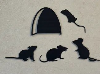 Mouse + Mouse hole / Stair decoration / Halloween