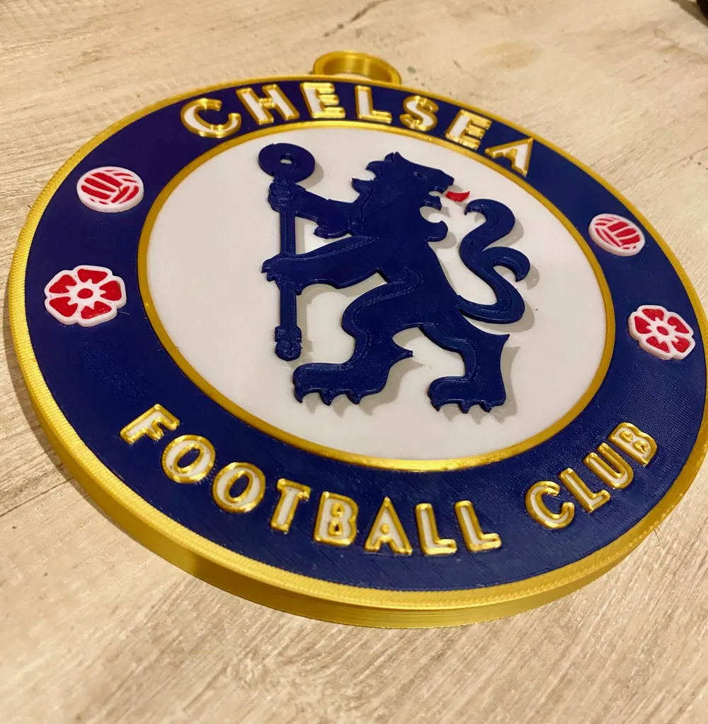 Chelsea FC Hype Chain Pendant (5 Colors) - Free 3D Print Model - MakerWorld