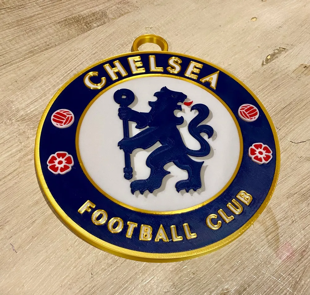 Chelsea FC Hype Chain Pendant (5 Colors) - Free 3D Print Model - MakerWorld