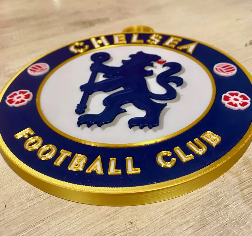 Chelsea FC Hype Chain Pendant (5 Colors) - Free 3D Print Model - MakerWorld