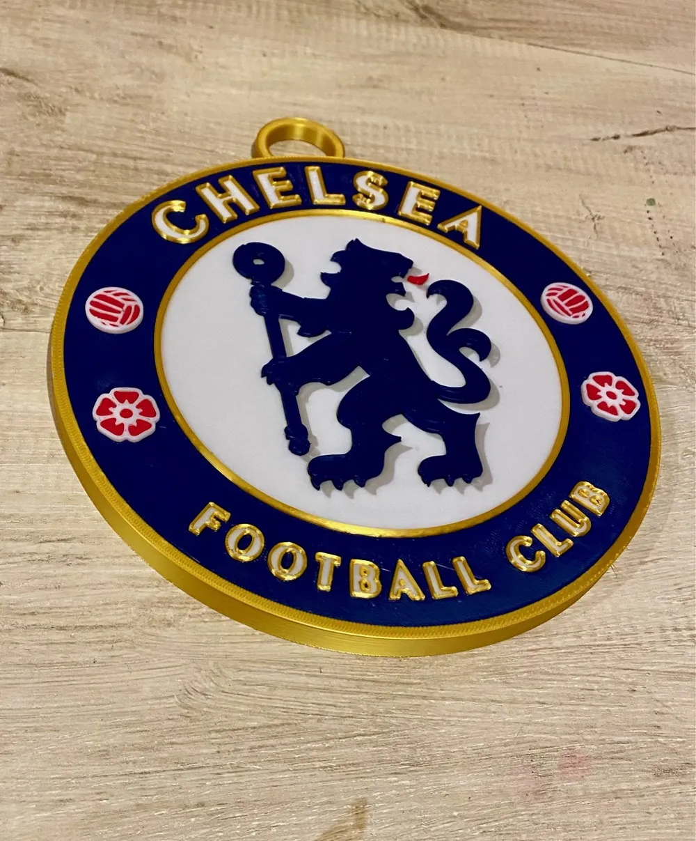 Chelsea FC Hype Chain Pendant (5 Colors) - Free 3D Print Model - MakerWorld
