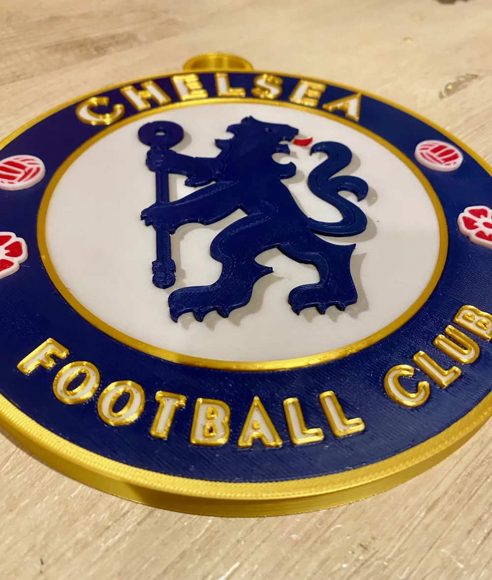 Chelsea FC Hype Chain Pendant (5 Colors) - Free 3D Print Model - MakerWorld