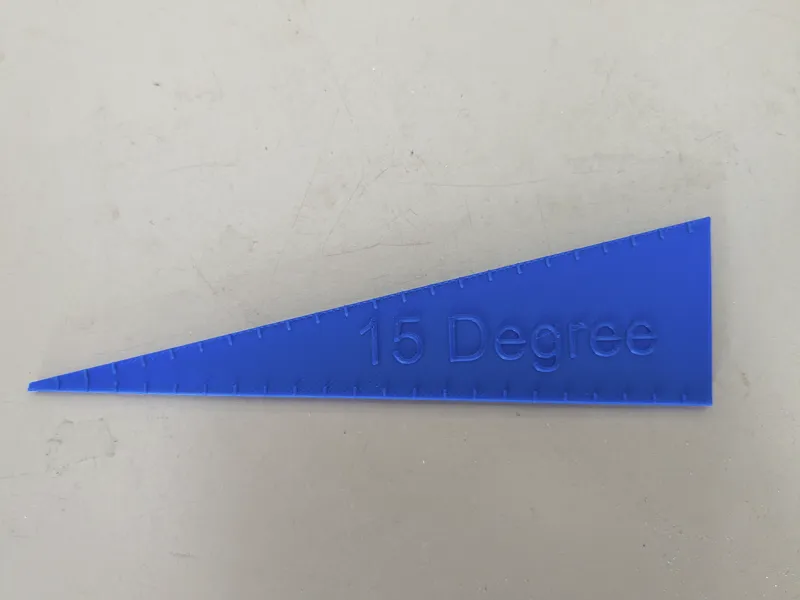 15 Degree Protractor Ruler Wedge - Trimmed Tip