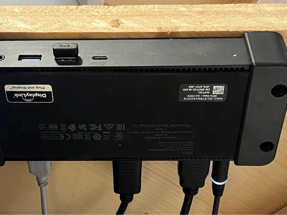 Under-desk mount for Dell D6000 by Pknocku MakerWorld: Download Free 3D ...