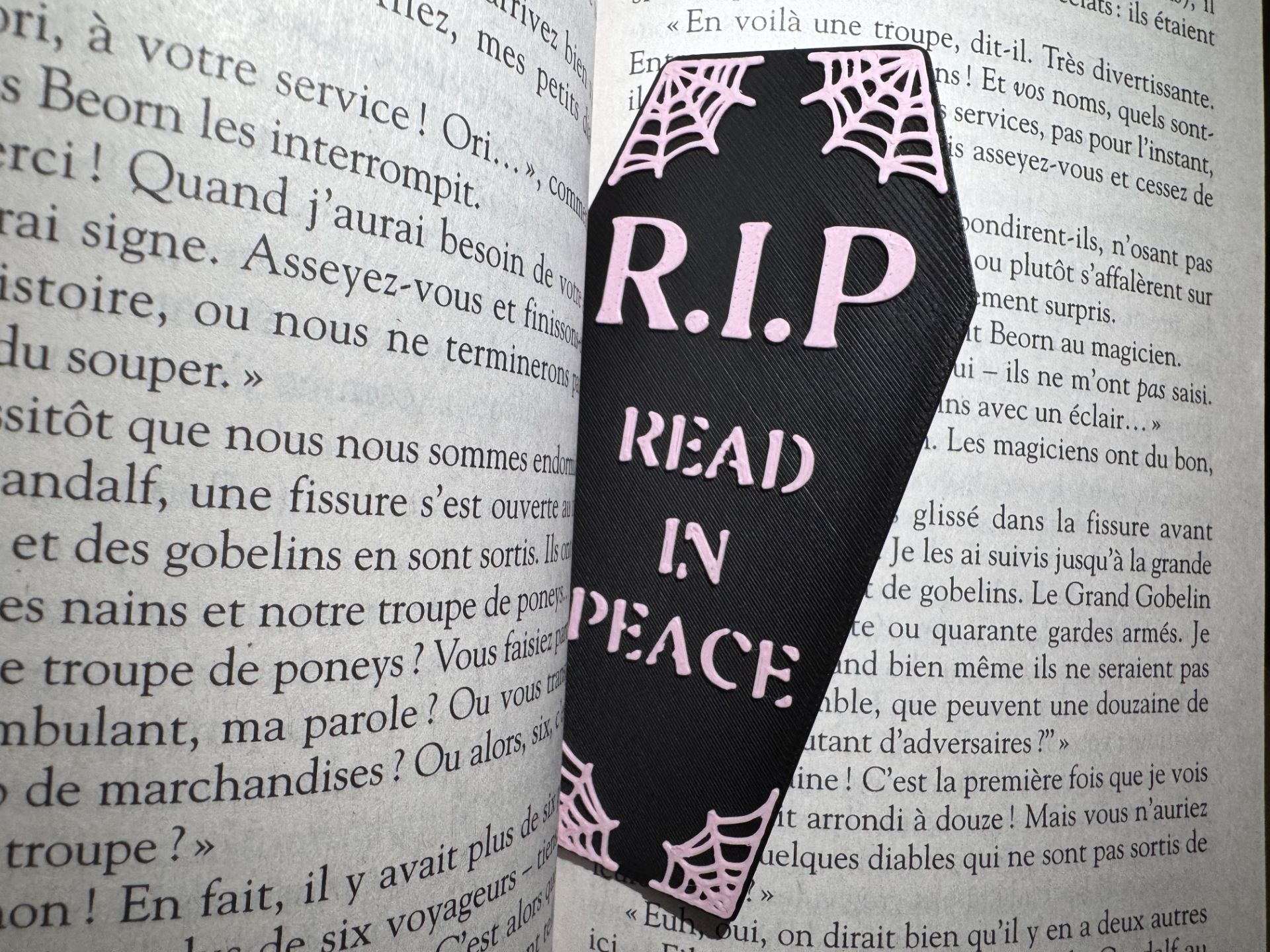 "RIP Read in Peace" Coffin Bookmark - Spooky Goth