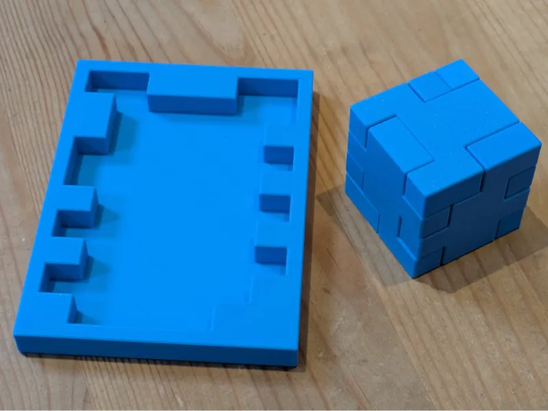 Cube flat puzzle 4 of 6 - with two ways to solve
