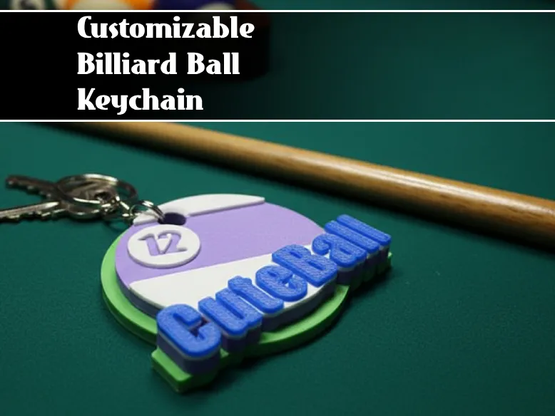 Rack 'Em Up! Smart Billiards Keychain (Parametric)