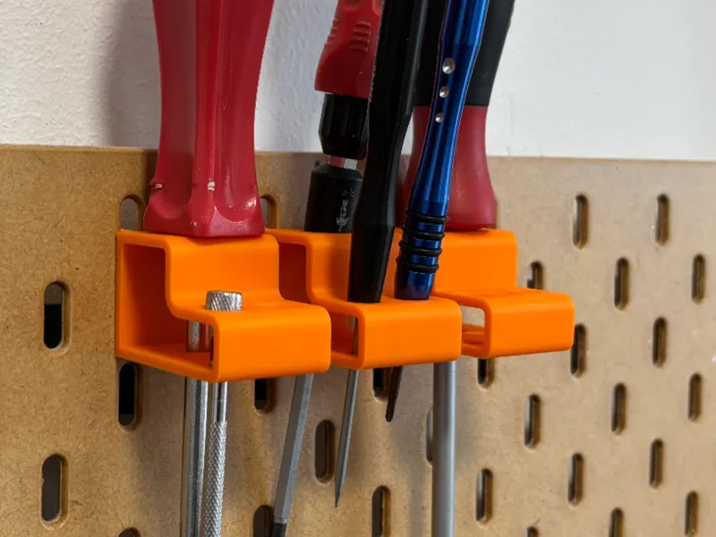 Screwdriver tool holder for Ikea Skadis