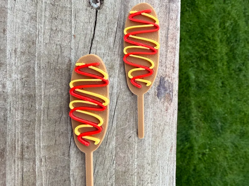 corndog barrette / charm piece